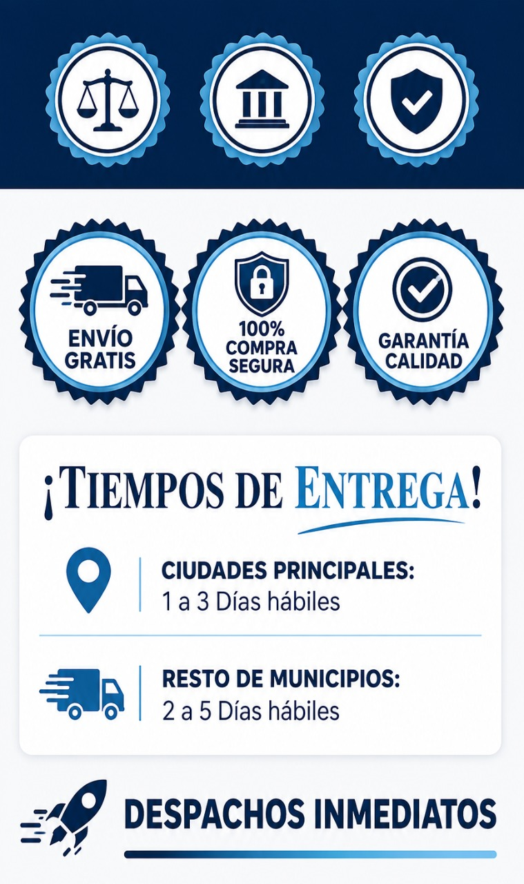 Envío gratis, compra segura, garantía de calidad, tiempos de entrega